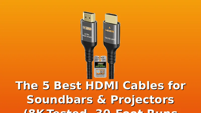 The 5 Best HDMI Cables for Soundbars & Projectors (8K-Tested, 30-Foot Runs Included) - ScreenPerch review with measurements and honest opinion