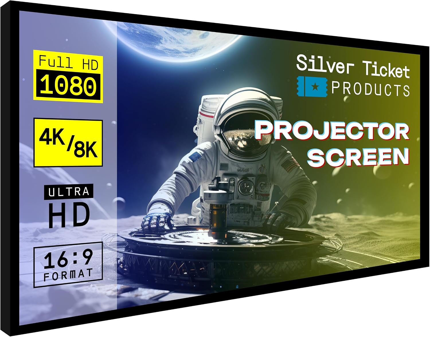 Silver Ticket Products STR Series 6 Piece Home Theater Fixed Frame 4K / 8K...