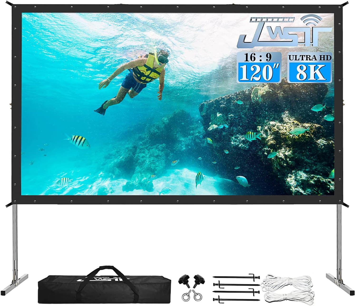 Projector Screen 120 inch 3-Layers PVC (B07VFMKJ86)