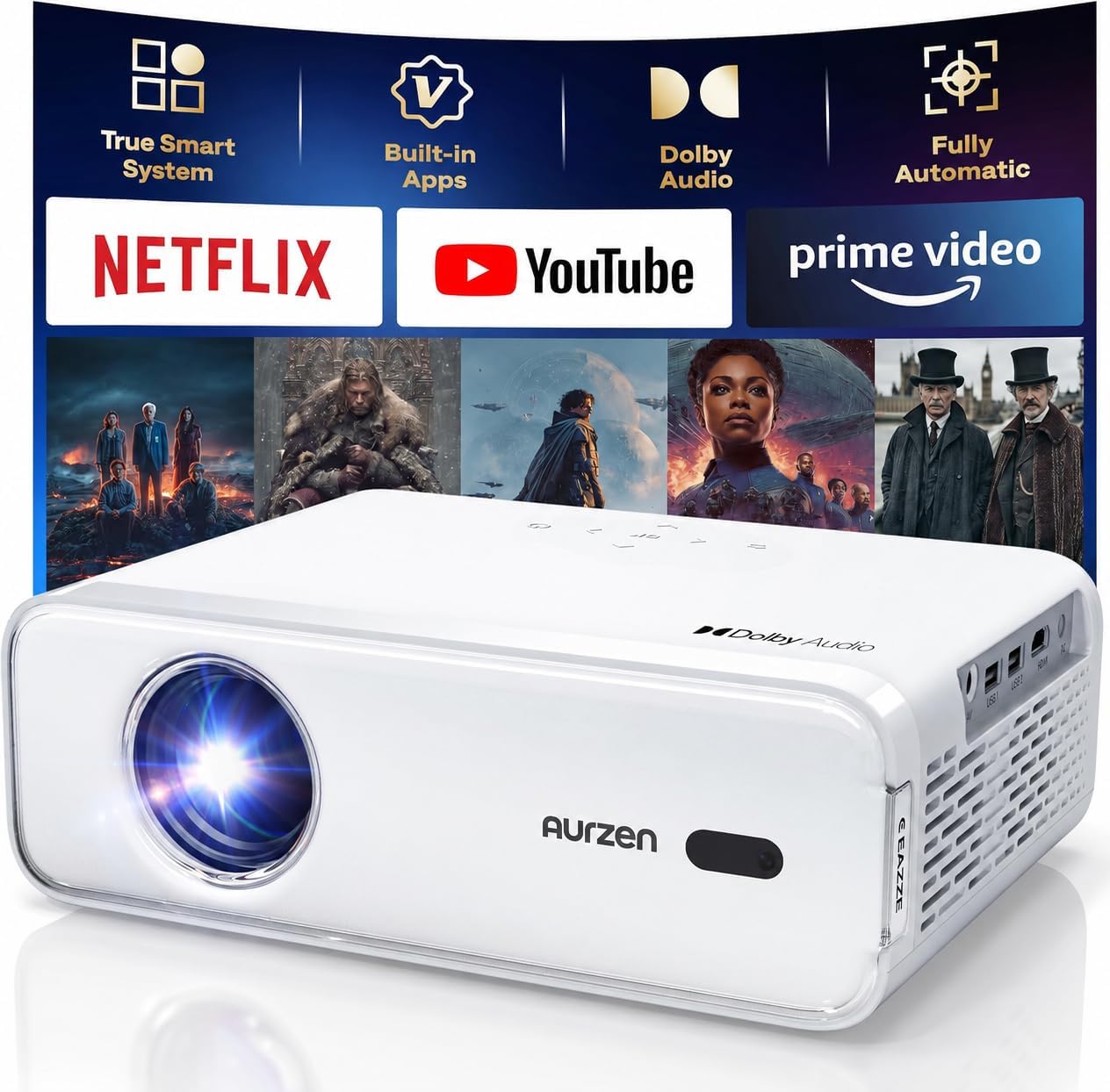 Aurzen EAZZE D1 smart portable outdoor projector