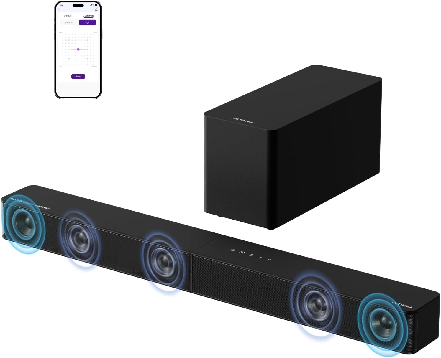 ULTIMEA 5.1CH Surround Sound Bar System, Poseidon M60 (B0F62YBNSX)