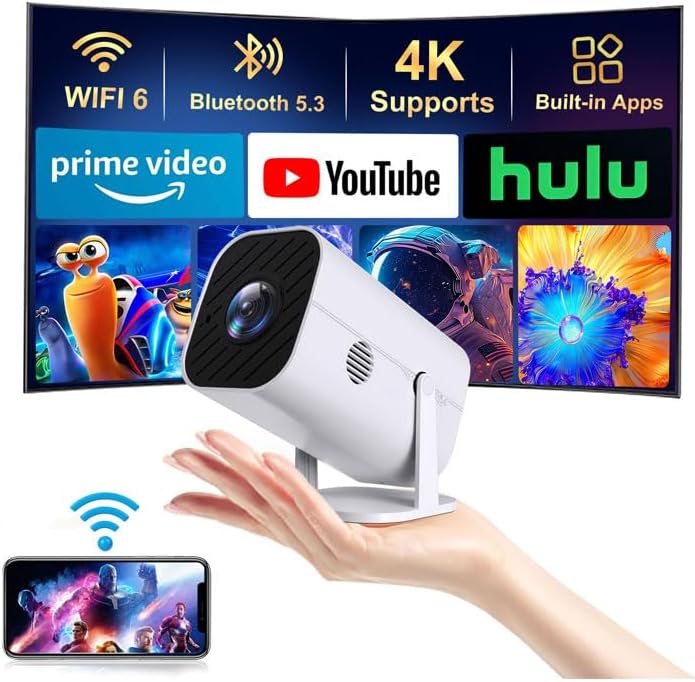 Mini Projector with Wifi and Bluetooth (B0F7RR3YC6)