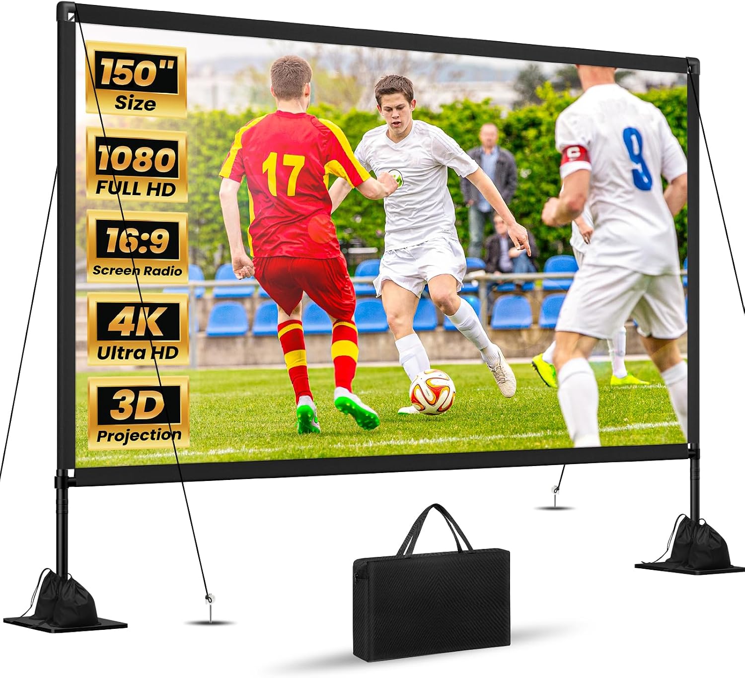 150inch Projector Screen with Stand (B0H4GR3ZQ5)