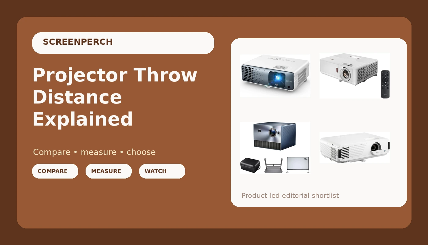 Projector Throw Distance Explained - ScreenPerch review with measurements and honest opinion